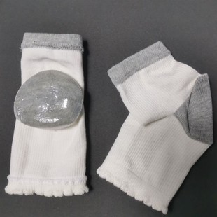 女士护脚踝防脚裂睡眠袜棉混中筒保暖居家漏趾脚拐袜子半截袜套