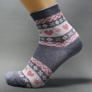 羊绒袜子女秋冬季中筒袜加厚保暖羊毛袜复古双针双路风长袜日系女