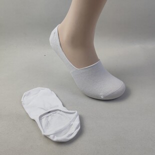 纯棉透气吸汗浅口隐形袜后跟硅胶防滑低帮船袜 薄款 无骨袜男士 夏季