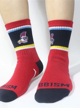 袜子男冬季全毛巾加厚保暖棉袜吸湿透气中筒无骨袜红色袜子运动袜