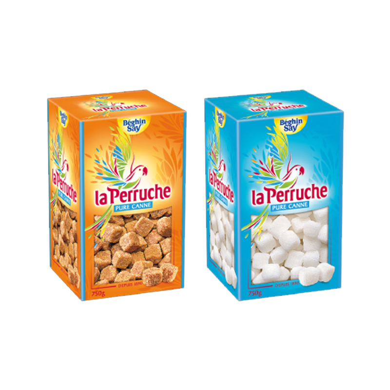 法国进口鹦鹉牌黄方糖250g LA PERRUCHE 白方糖 咖啡伴侣糖黄砂糖
