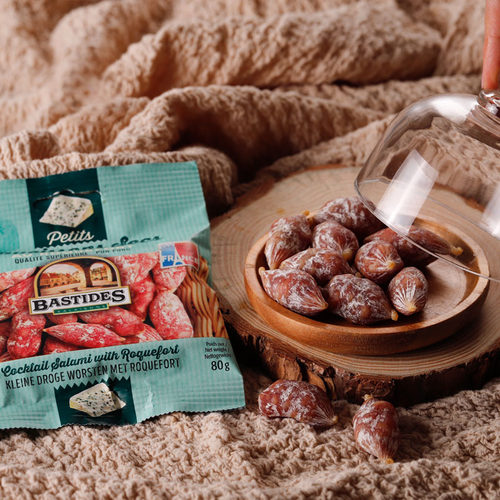 百思达蓝纹奶酪萨拉米香肠salami sausage迷你肉枣萨拉米肠即食