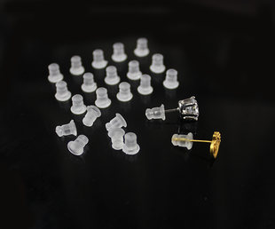 Silica gel plastic bullet, hypoallergenic earrings, earplugs, accessory with accessories, handmade
