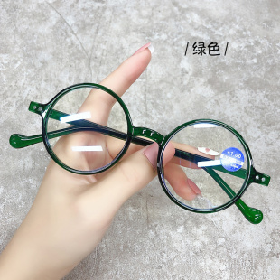 复古小圆框老花眼镜男女高清防蓝光抗辐射民国老人老视镜 超轻时尚
