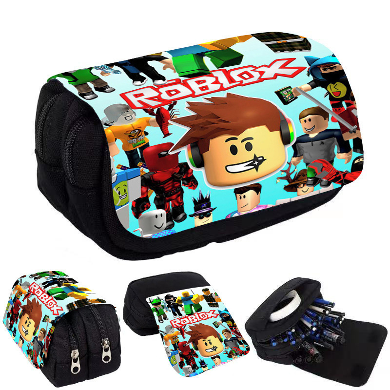 罗布乐思roblox笔袋文具中小学生笔盒儿童印花翻盖铅笔盒
