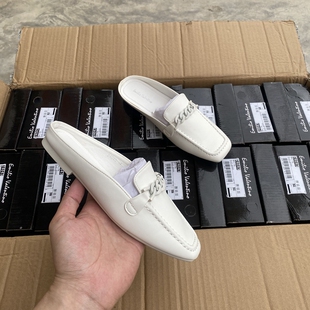 外贸大码鞋平底后空软底包头拖鞋女舒适好穿方头拖鞋2025新款