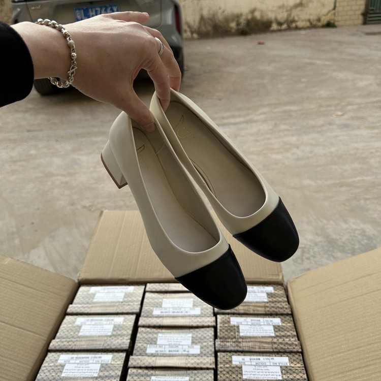 外贸大码鞋2025拼色单鞋粗跟浅口小香风玛丽珍女鞋,女鞋,玛丽珍鞋,淘宝优惠券,粉丝福利购,淘宝优惠卷