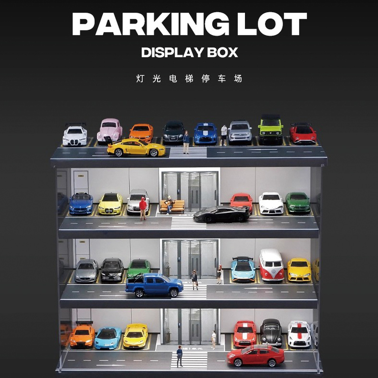 164车模停车场模型微缩场景