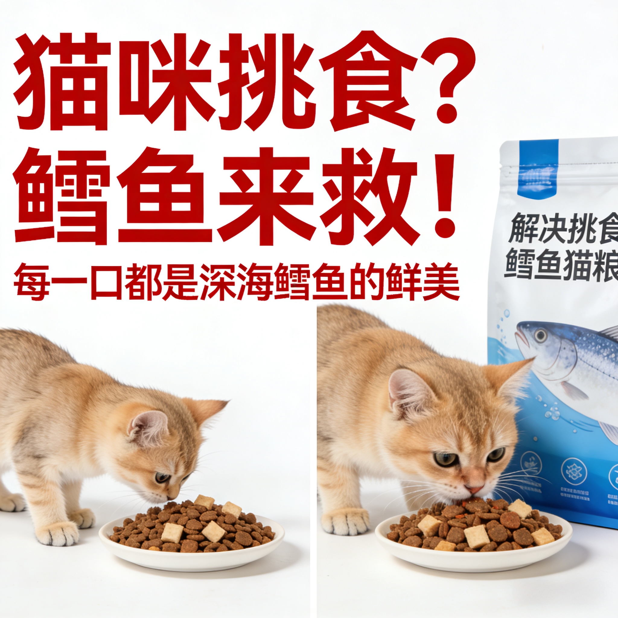 鳕鱼双拼猫粮解决挑嘴挑食