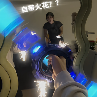 火旋剑双刃火花光剑激光伸缩轴承儿童发光炫酷音效玩具男孩礼物