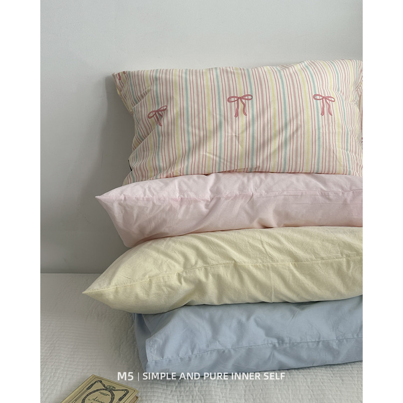 少女奶油系单品搭配纯棉全棉枕套