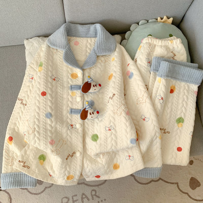 小狗网红空气棉加厚保暖睡衣套装