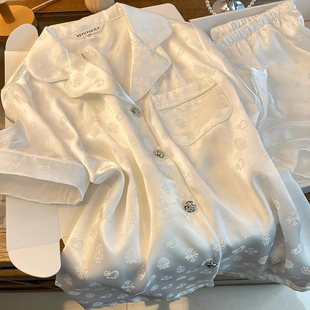 开衫 2026新款 短裤 短袖 超火高级感家居服可外穿 甜美冰丝睡衣女夏季