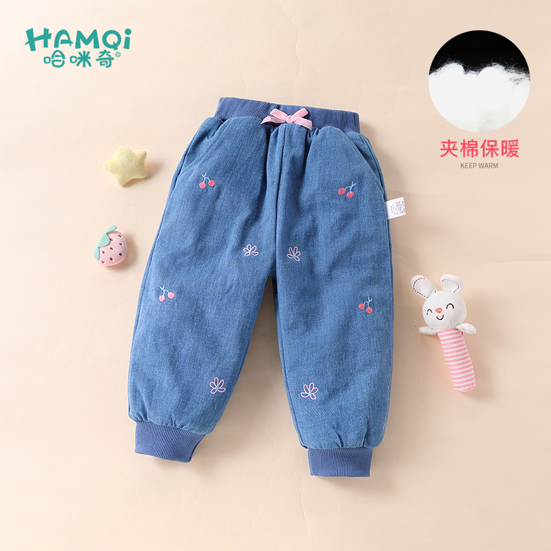 女童秋冬夹棉加厚休闲保暖裤