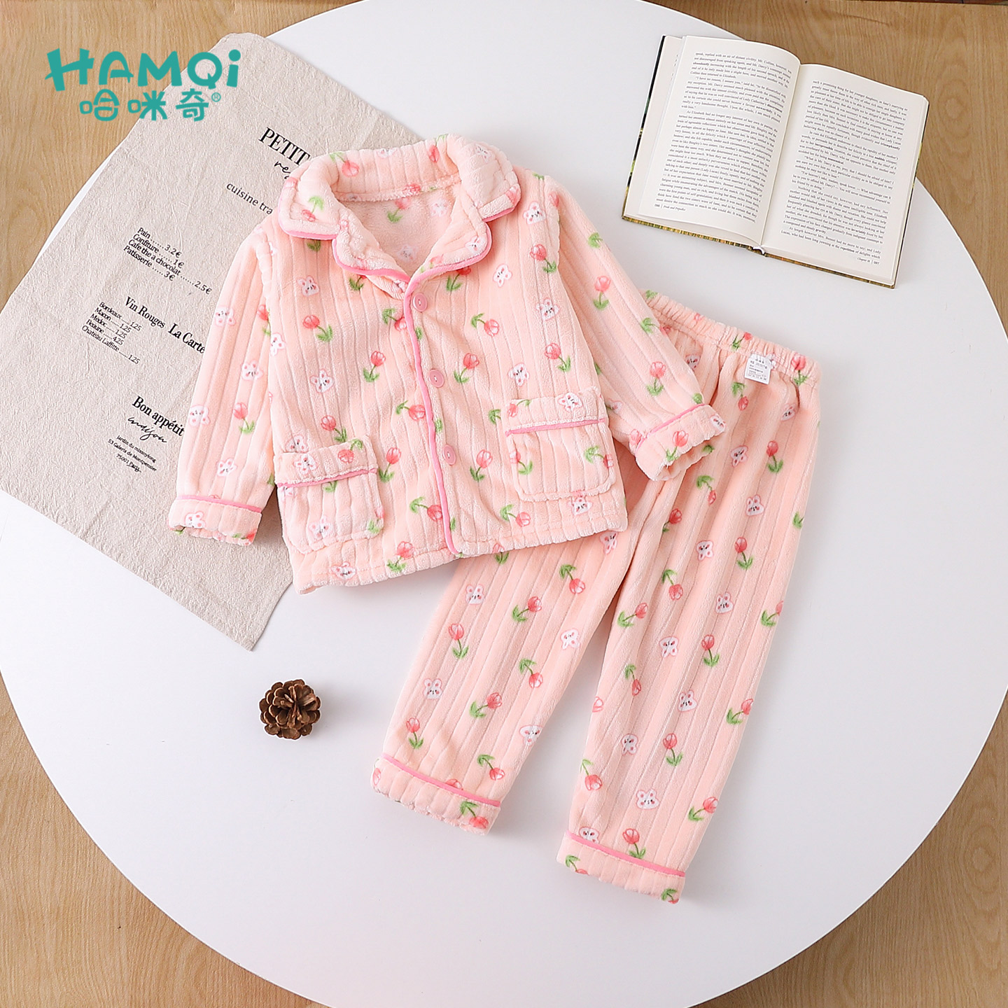 女童家居服套装秋冬季新款
