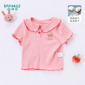 女宝宝儿童洋气纯棉上衣半袖 童装 小童T恤 夏季 新款 女童短袖 polo衫