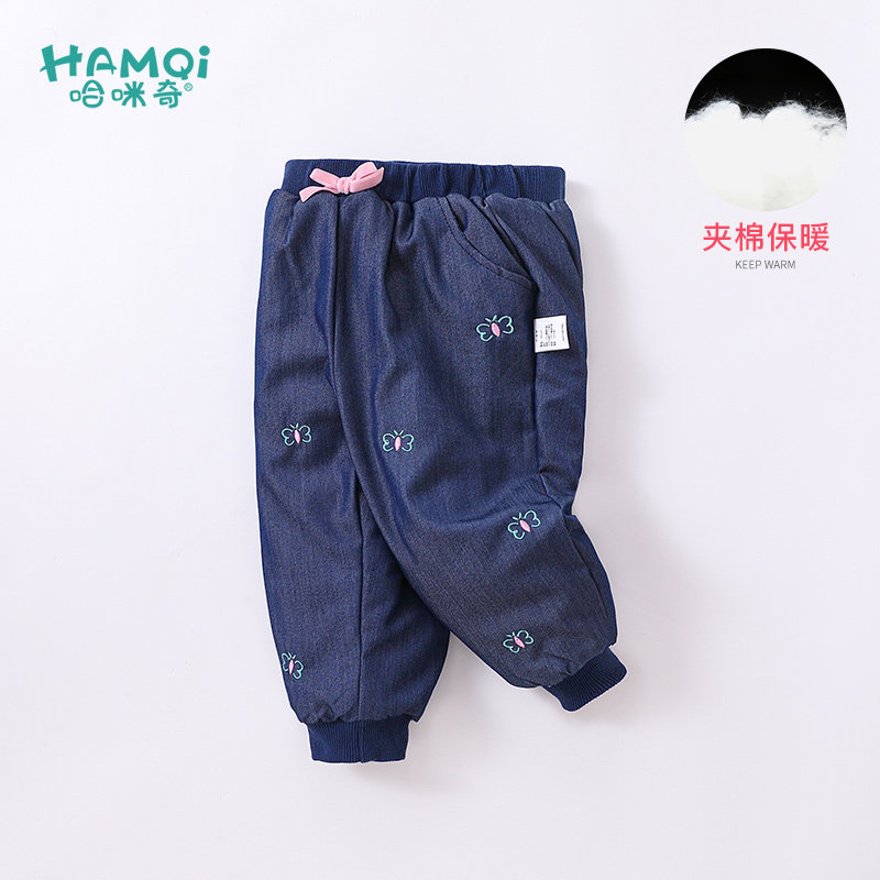 哈咪奇女童夹棉加厚灯芯绒裤子