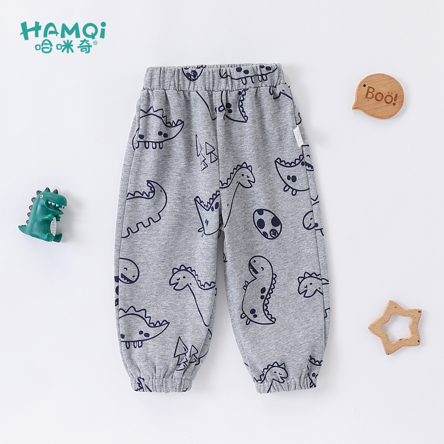 男童裤子春秋新款小儿童恐龙休闲裤宝宝卫衣裤运动裤外穿婴儿长裤