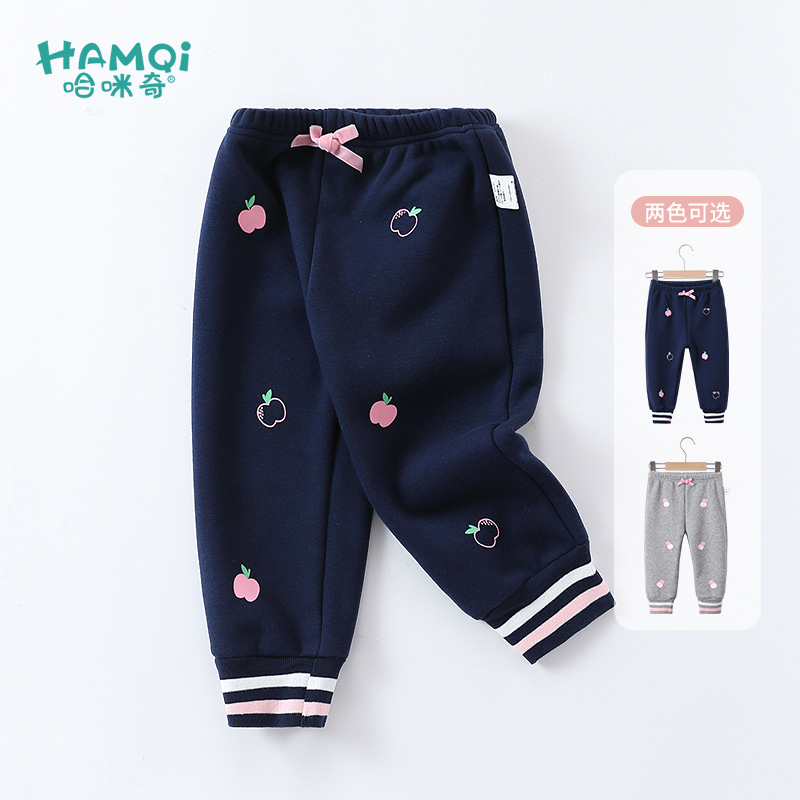 女童加绒裤子秋冬长裤儿童休闲裤