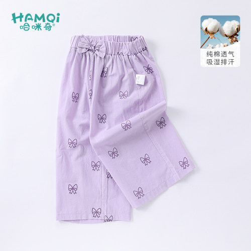 女童夏季纯棉韩版阔腿裤