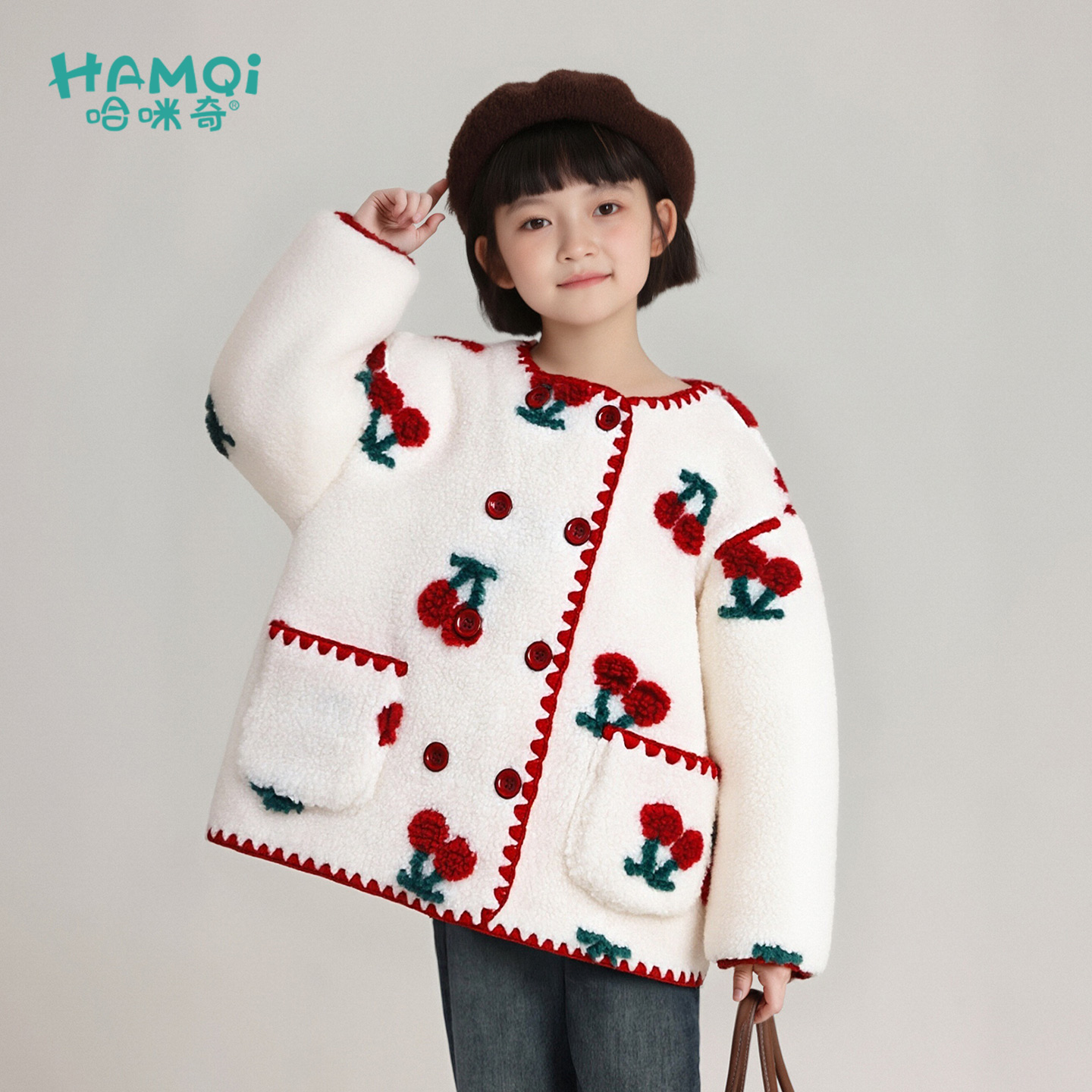 女童外套秋冬装小儿童洋气小香风加绒保暖上衣新款宝宝潮流童装冬