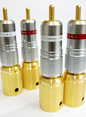 美国进口7N瑞士铜 无磁处理1536WF音频信号线莲花插头音响线RCA头