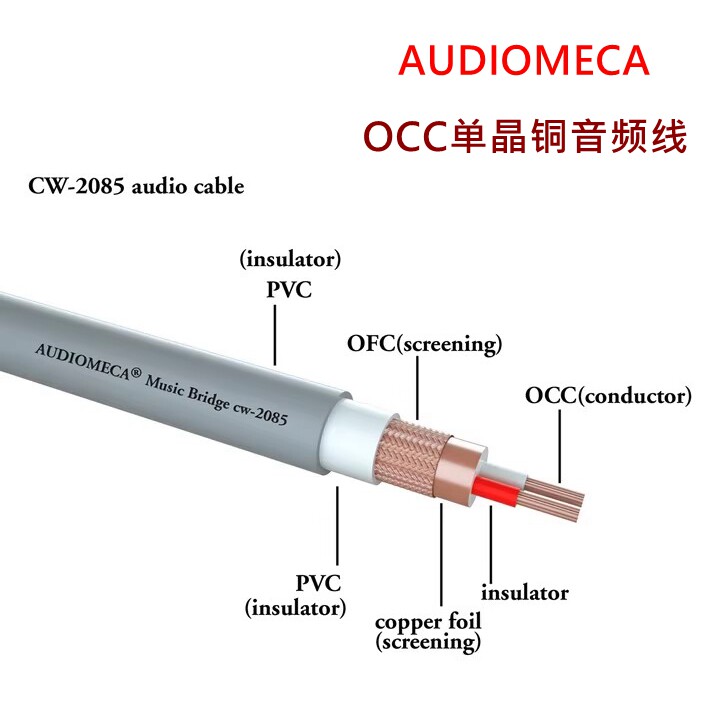 AudiomecaOCC单晶铜音频信号线