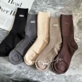 硅胶字母中筒袜时尚 欧货秋冬新款 女袜ins个性 百搭网红穿搭潮袜