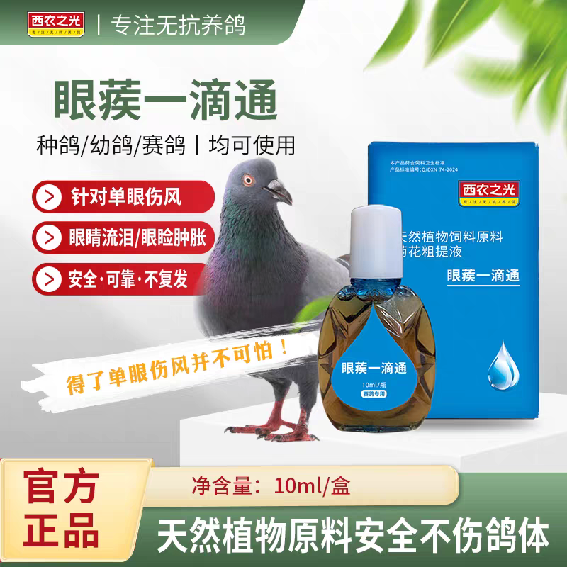 西农之光眼疾一滴通10毫升/鸽药一滴灵单眼伤风眼药水信鸽子药