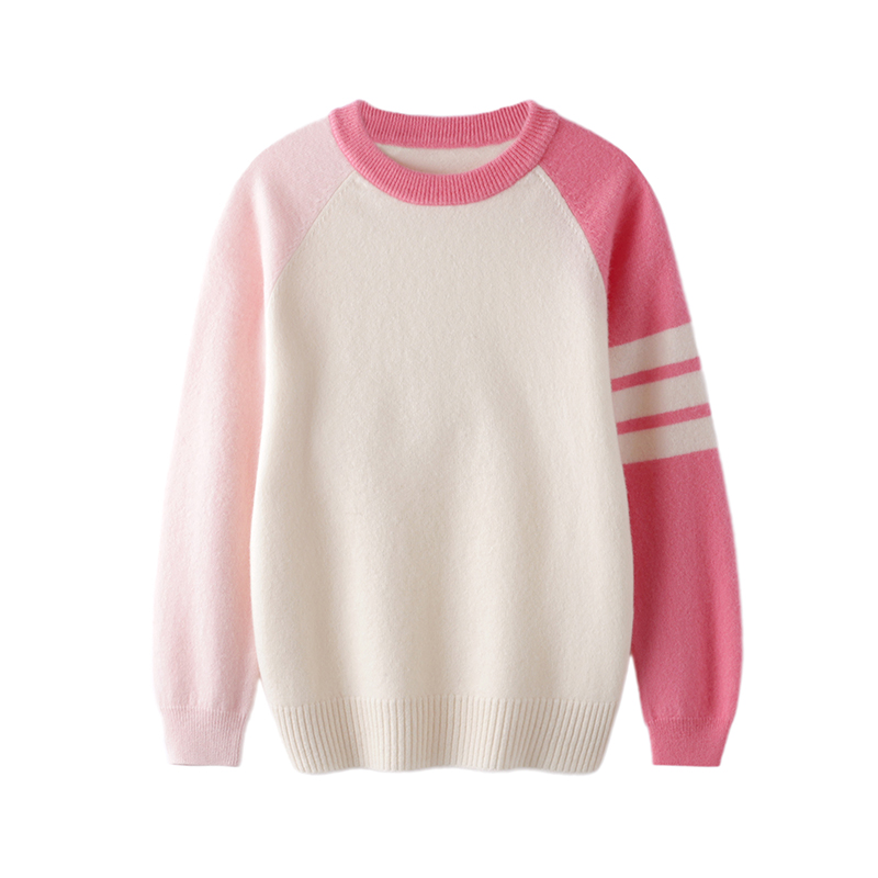 秋冬圆领加厚儿童羊绒衫