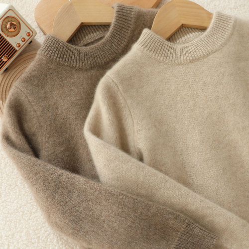 半高领儿童羊毛衫加厚男女童针织秋冬纯羊毛绒宝宝打底衫内搭毛衣