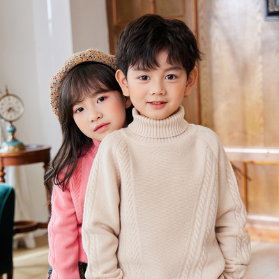 2024新款女童高领羊绒衫