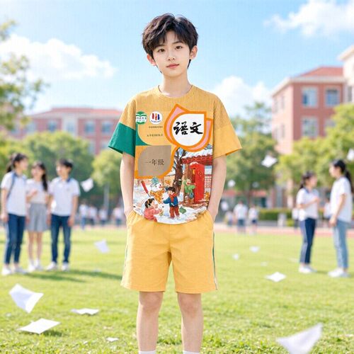 语文书套装睡衣冰红茶奇葩衣服短袖搞笑数学搞怪儿童服装学生t恤