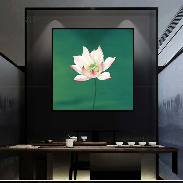 荷花装饰画新中式禅意挂画现代简约莲花画客厅玄关走廊三联餐厅画 - 小编推荐 - WePost 全民代运 - 马来西亚中国淘宝代运与集运专家