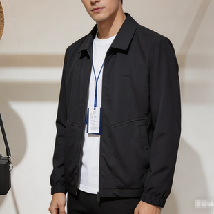 迪莱王子春季新款男士休闲夹克时尚新品翻领外套款柔软舒适透气衣