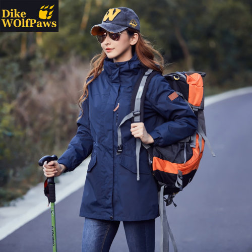 可拆卸加绒加厚冲锋衣秋冬季