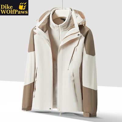 防水冲锋衣女男秋冬季加厚外套