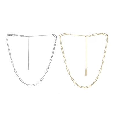 黄景瑜何与林鹏同款 自由搭配方框Y字链简约百搭设计感项链男女款