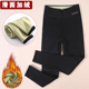 加绒加厚棉裤 光滑面黑色保暖裤 女内穿加肥大码 秋冬薄绒秋裤 打底裤