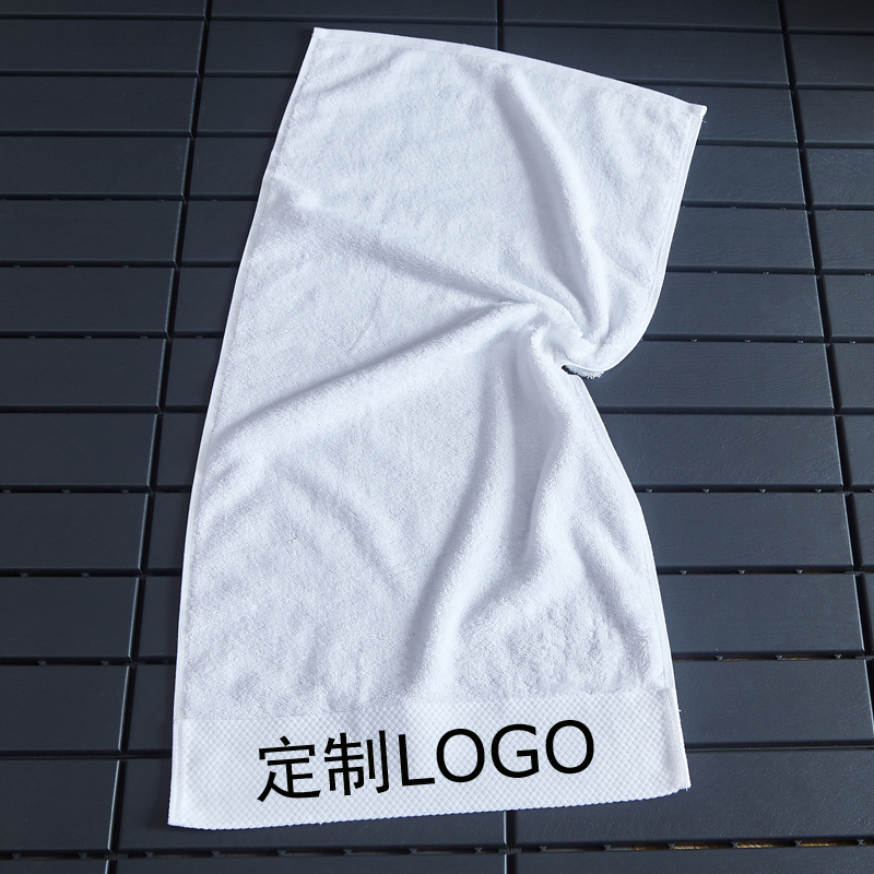 纯棉加厚加大酒店宾馆白色毛巾吸水柔软洗脸美容院面巾定制LOGO