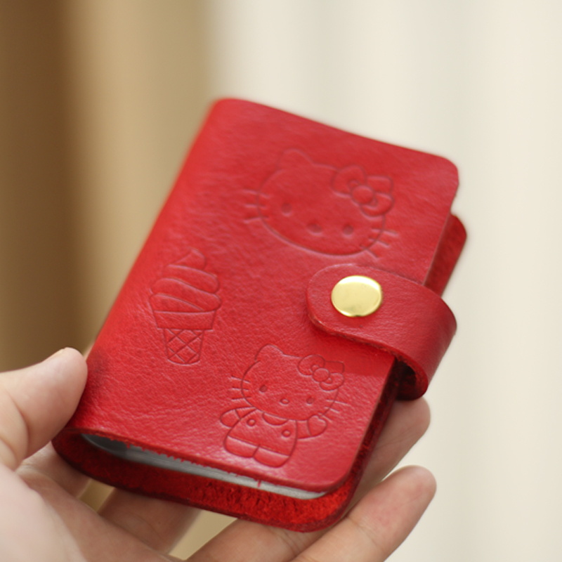 植鞣牛皮多页卡包