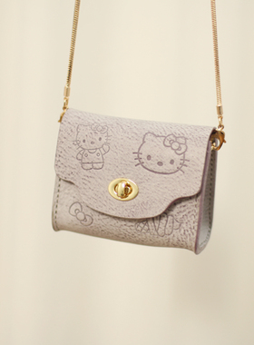 迷你斜挎小包包女雾蜡牛皮手工包