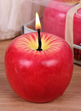 仿真苹果蜡烛平安夜礼物圣诞节礼品节日礼物装饰品平安果生日礼物