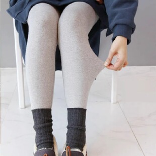 保暖长裤 孕妇打底裤 纯棉外磨毛加厚弹力显瘦托腹裤 韩国代购 秋冬款