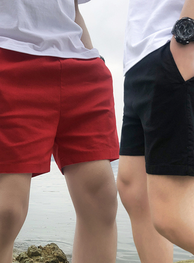 弹力修身三分裤男纯棉夏季 运动短裤男跑步健身3分裤青年休闲短裤