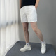 男士 拉链系扣三分裤 纯色简约百搭西裤 100%纯棉休闲短裤 青年3分裤