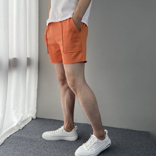 纯棉弹力三分裤男工装大口袋