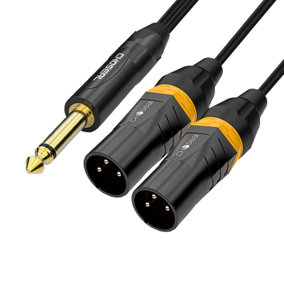 秋叶原音频线6.5转双卡侬公母