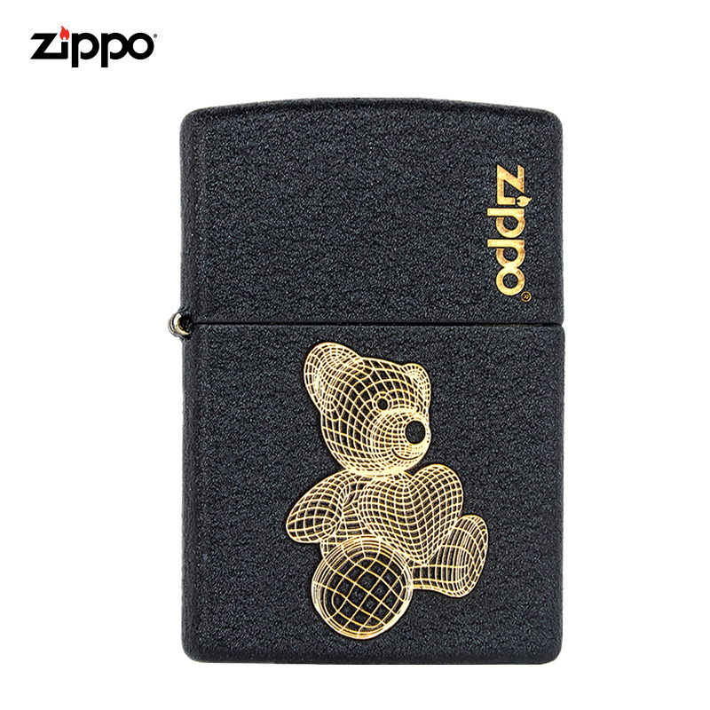 官方Zippo芝宝正版zp防风煤油打火机zipper黑裂漆爱心熊送礼zioop ZIPPO/瑞士军刀/眼镜 ZIPPO/芝宝 原图主图