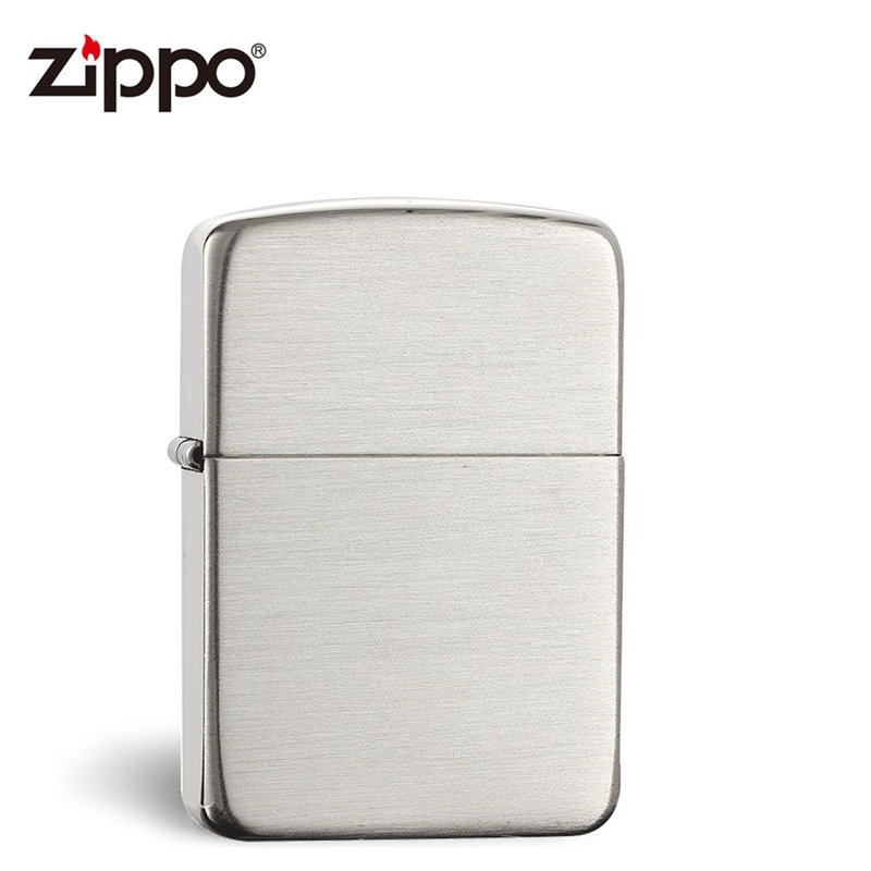 官方zippo防风煤油打火机zioop正版纯银拉丝13号专柜zip男士zipoo